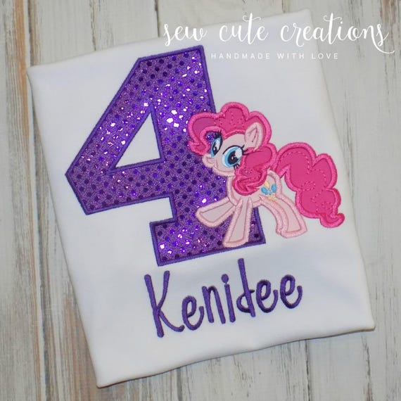Pinkie Pie Birthday Shirt - Pinkie Pie birthday outfit - Pony birthday shirt - Pony birthday outfit - sew cute creations Il_570xn