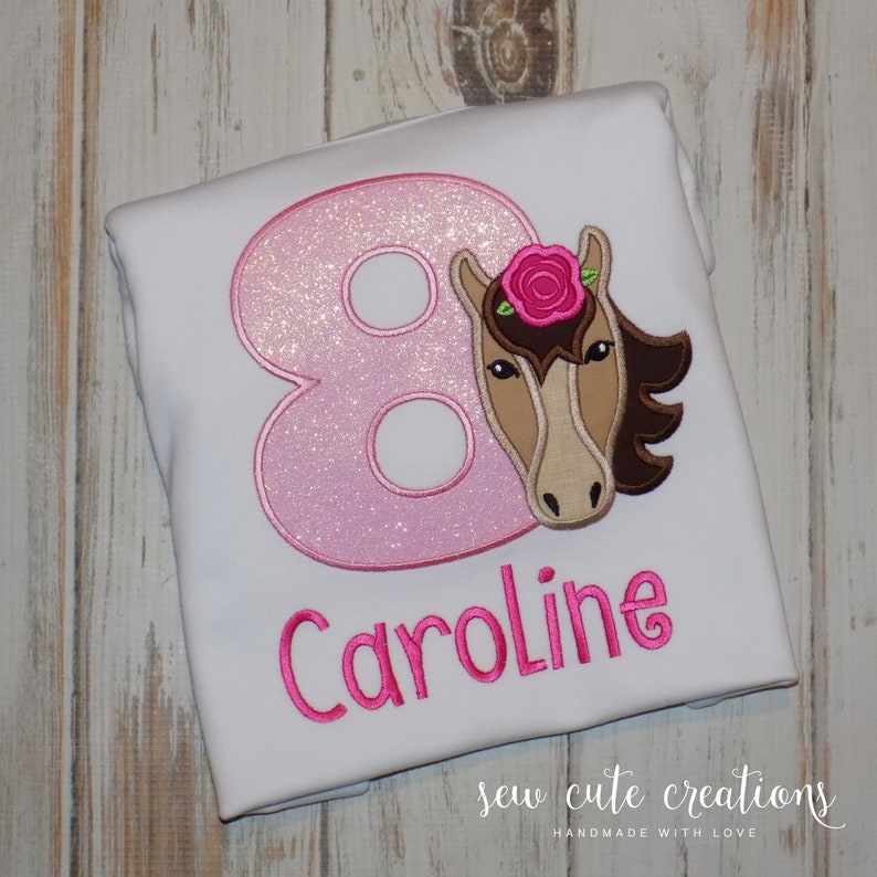 Girl Horse Birthday Shirt Girl Horse Party Outfit 1st 2nd Etsy