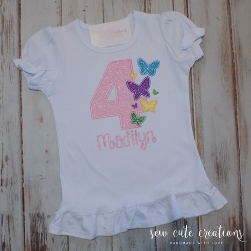 Butterfly Birthday Shirt Butterfly Garden Party 1st 2nd 3rd Etsy