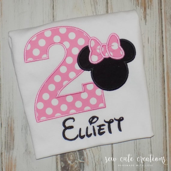 Minnie Mouse birthday shirt - Minnie Mouse birthday outfit - Minnie mouse party - Twodles birthday - 2nd 3rd birthday - sew cute creations Il_570xn