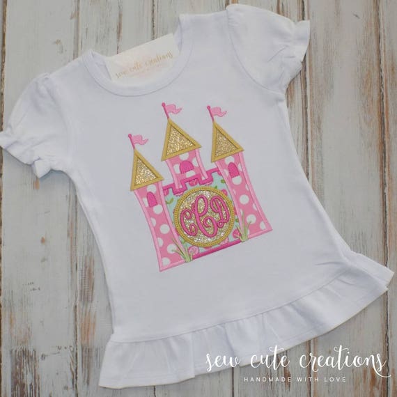Princess Castle Birthday Shirt - Princess Birthday outfit - Cinderella birthday castle - 1st 2nd 3rd 4th birthday - Sew cute creations Il_570xn