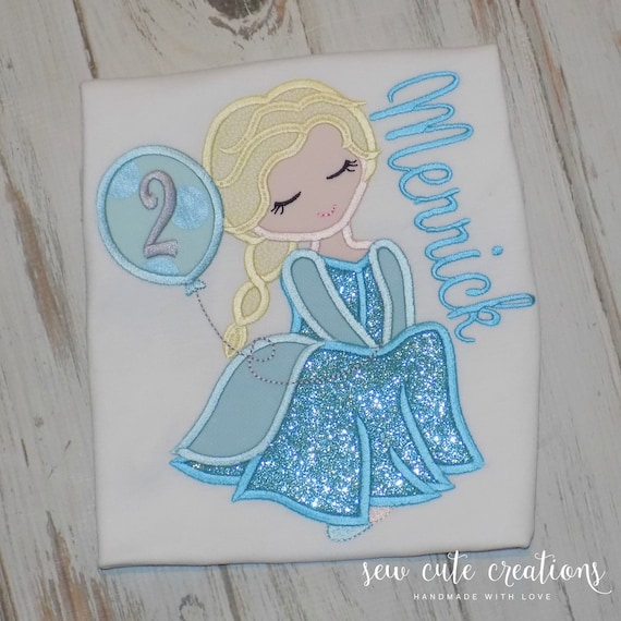 Snow Queen Birthday shirt, Snow Queen Princess party outfit, 2nd 3rd 4th 5th 6th 7th 8th birthday, Sew cute creations Il_570xn