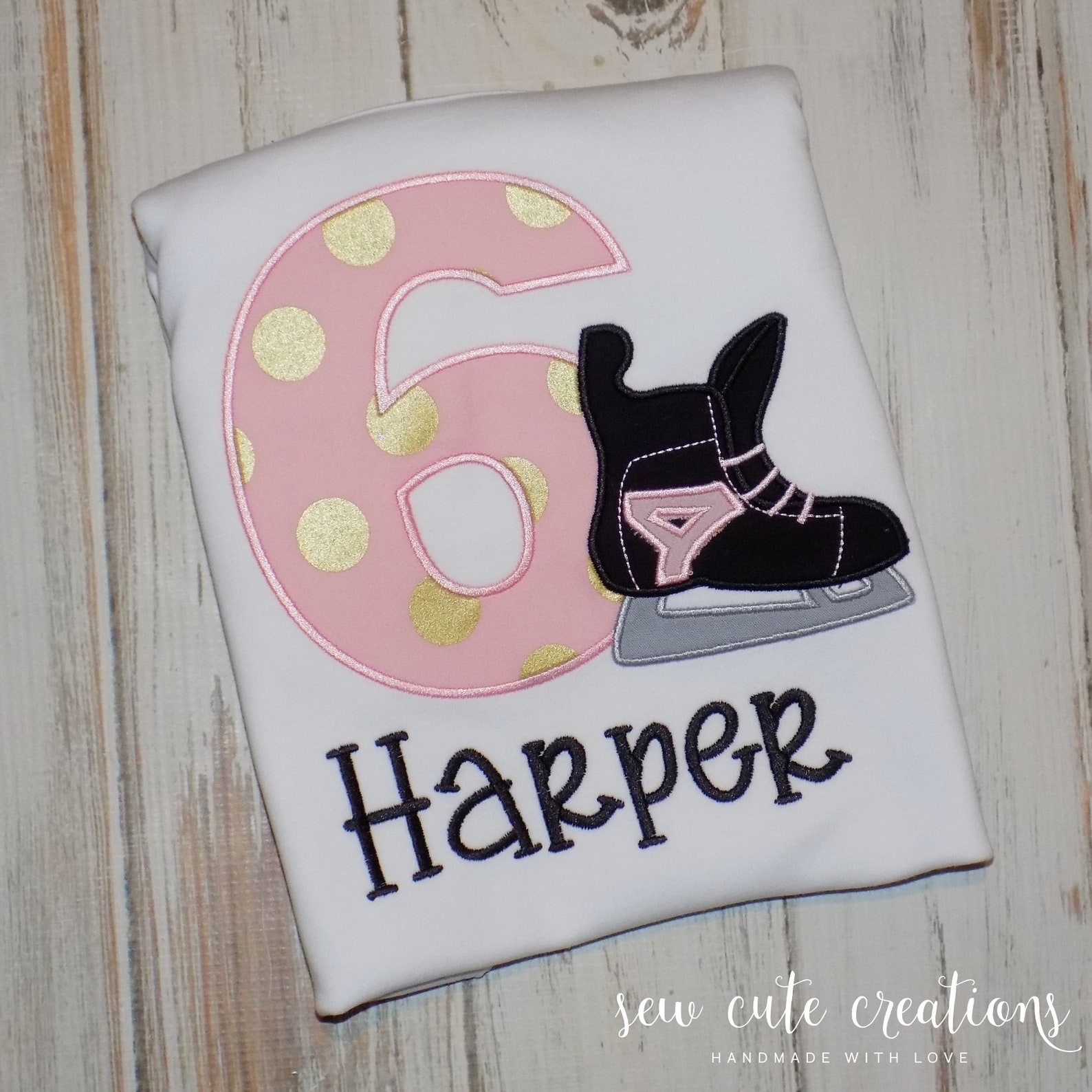 Hockey Skate Birthday Shirt Ice Hockey Birthday Outfit 3rd Etsy