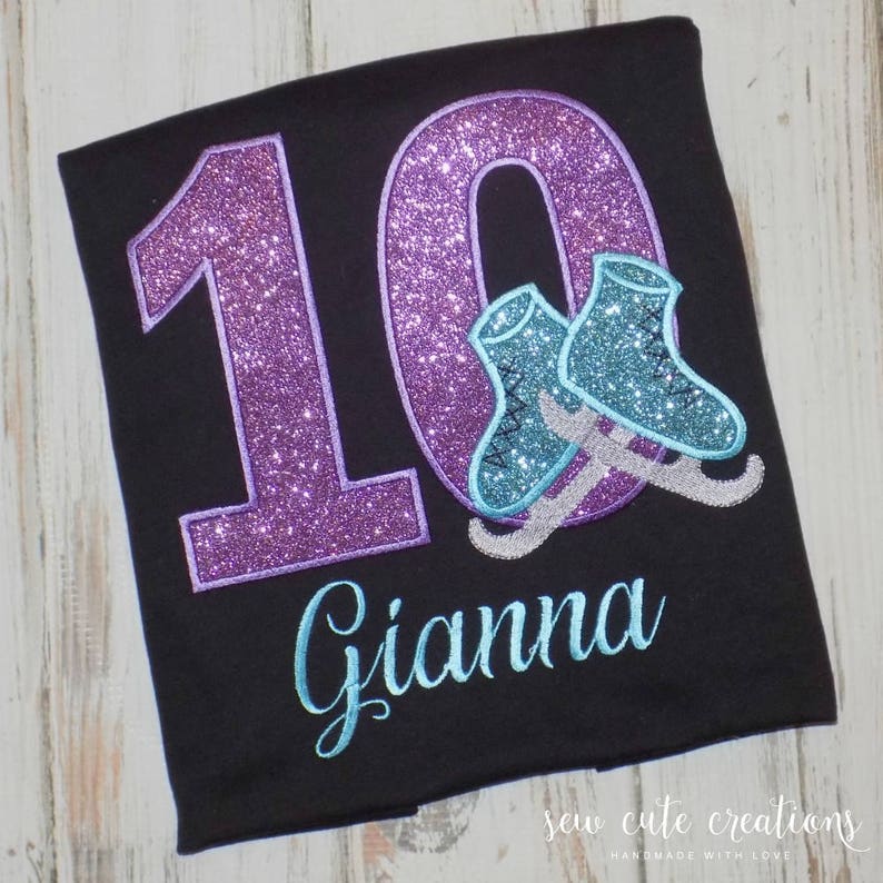 Ice Skate Birthday Shirt Ice Skate Party Outfit Ice Skating Etsy