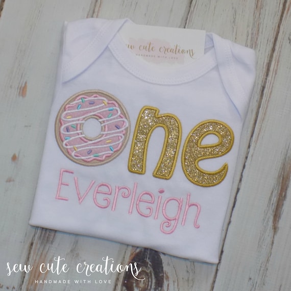 Sweet One Donut 1st birthday shirt boys girls - Donut 1st birthday outfit - One Donut - Donut grow up - Sew Cute Creations Il_570xn