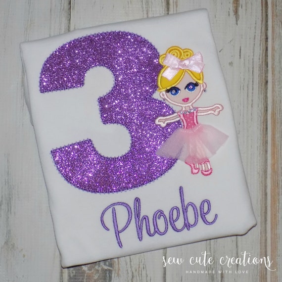 Ballet Birthday Shirt - Ballerina Birthday - Ballet outfit - Ballerina outfit - Dance Birthday - Birthday outfit - sew cute creations Il_570xn