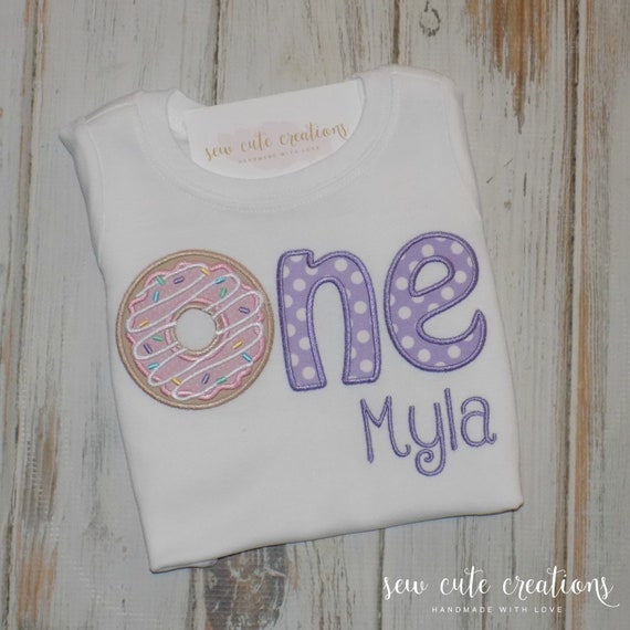 Donut 1st birthday shirt for boys or girls - Donut 1st birthday outfit - One Donut - Doughnut birthday - Donut grow up - Sew Cute Creations Il_570xn