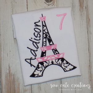 9th Birthday Tee, Paris Theme 9th Birthday Shirt For Girls 9th Birthday Tee, Paris Theme 9th Birthday Shirt For Girls