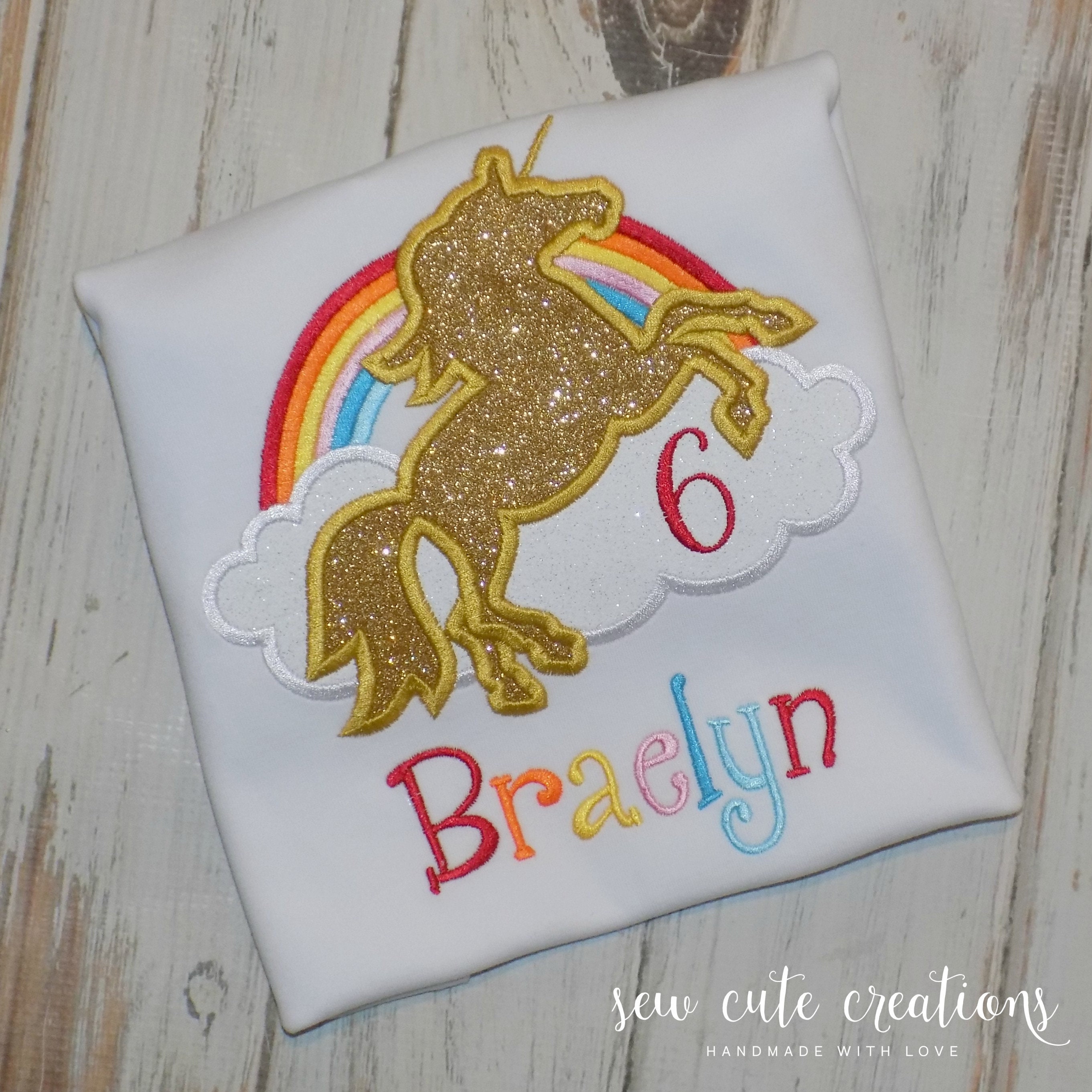 Unicorn Rainbow Birthday Shirt Rainbow Unicorn Birthday Etsy