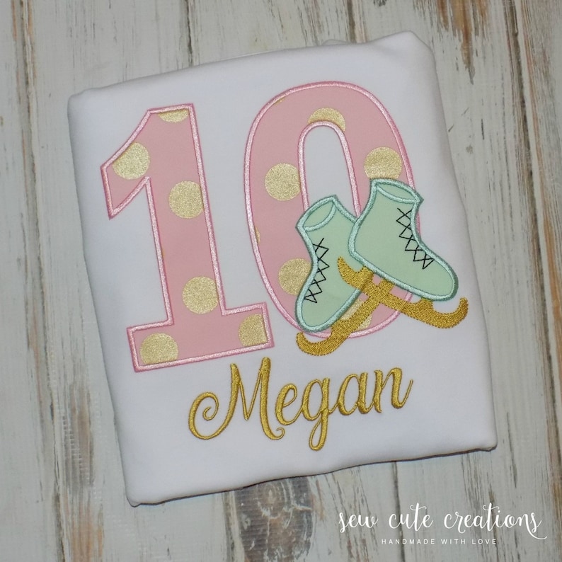 Ice Skate Birthday Shirt Ice Skate Birthday Outfit Ice Etsy