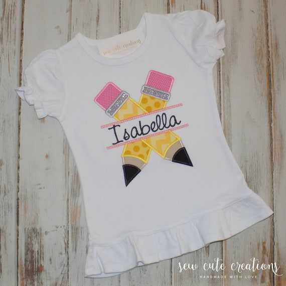 Back to school shirt - Back to School outfit - First day of school outfit - Kindergarten shirt - Preschool shirt - Sew Cute Creations Il_570xn