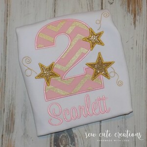 Twinkle Little Star Birthday Shirt, Twinkle Star party outfit, Wish on Star, 1st 2nd 3rd 4th 5th birthday, Sew Cute Creations image 8