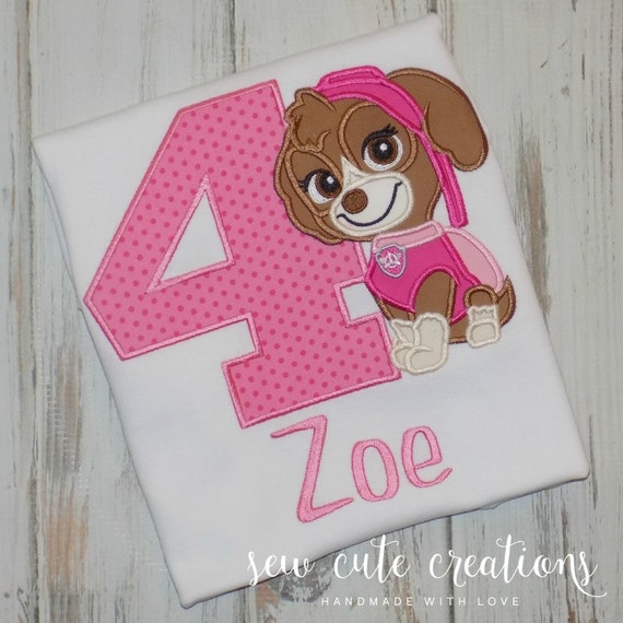 Skye Paw Patrol Birthday shirt - Skye Birthday outfit - Paw Patrol outfit - sew cute creations Il_570xn
