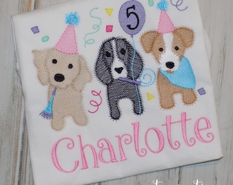 Puppy birthday shirt boy girl, Dog birthday outfit, Dog Puppy Party, Dog Pawty, 1st 2nd 3rd 4th 5th 6th 7th 8th birthday, Sew Cute Creations