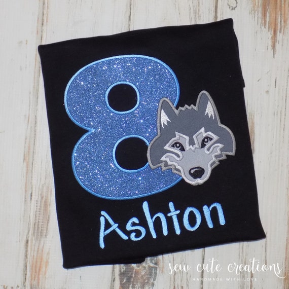 Wolf Birthday Shirt boy girl, Wolf party outfit, Woodland Animal, 3rd 4th 5th 6th 7th 8th 9th 10th birthday, Sew cute creations Il_570xn