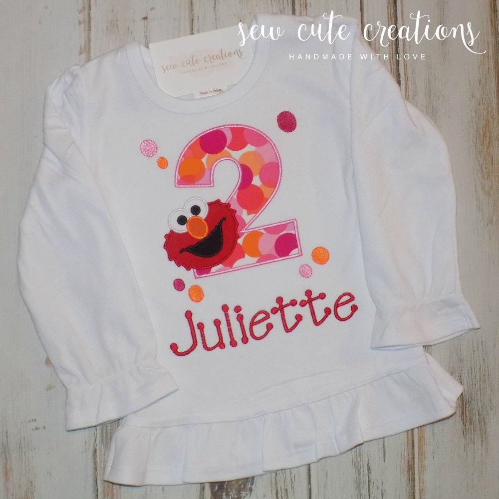 elmo birthday shirt girl