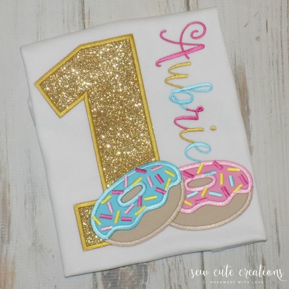 Donut Birthday shirt - Donut Birthday Outfit - Doughnut Birthday - Donut Grow up - 1st 2nd 3rd 4th 5th 6th 7th birthday - Sew Cute Creations Il_570xn