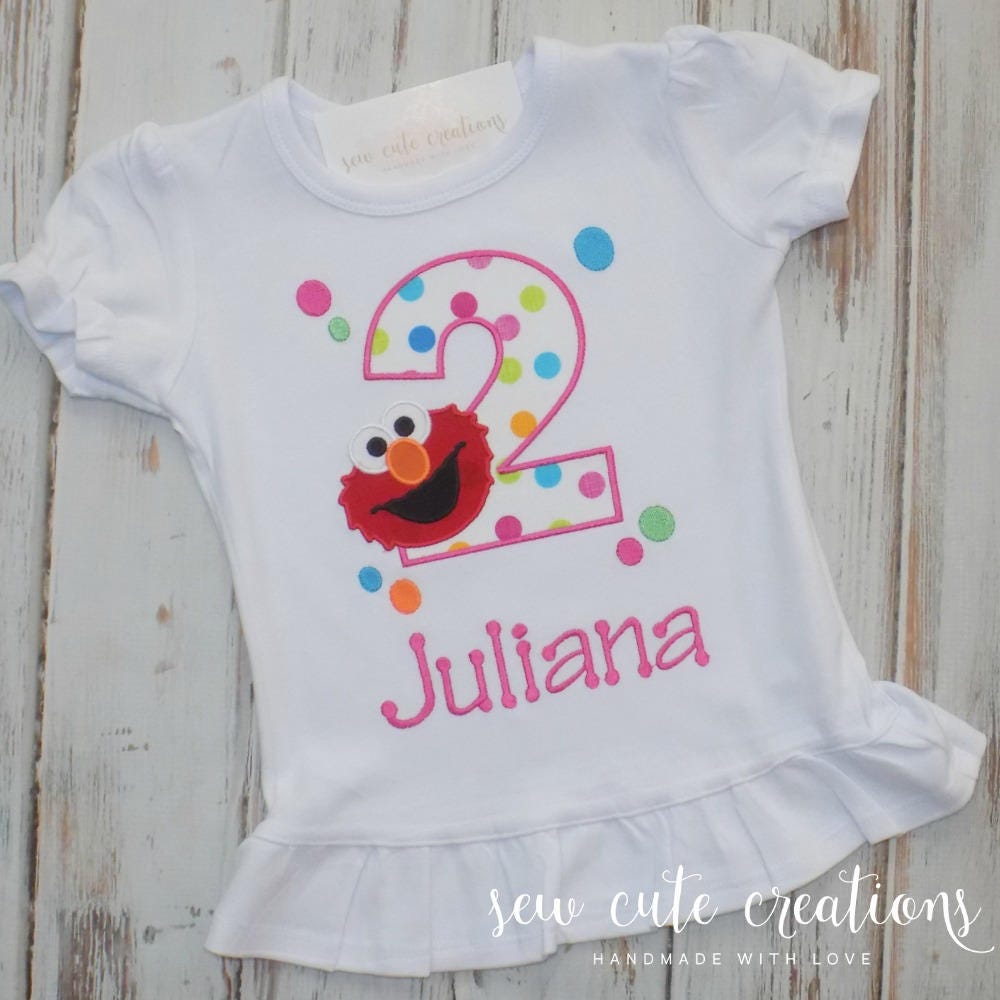 elmo 1st birthday shirt girl