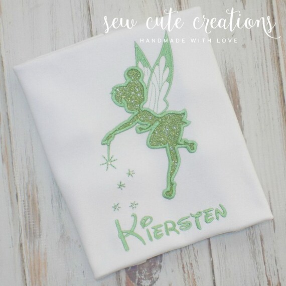 Tinkerbell Birthday shirt - Tinkerbell birthday outfit - Fairy Birthday shirt - Glitter Fairy outfit - Disney trip - Sew cute creations Il_570xn