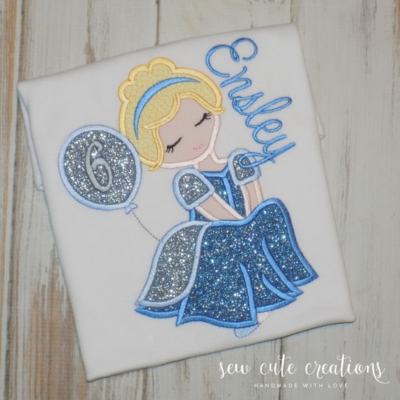 Cinderella Birthday shirt - Cinderella Birthday outfit - Princess Birthday Shirt - Princess Birthday outfit - sew cute creations Il_570xn