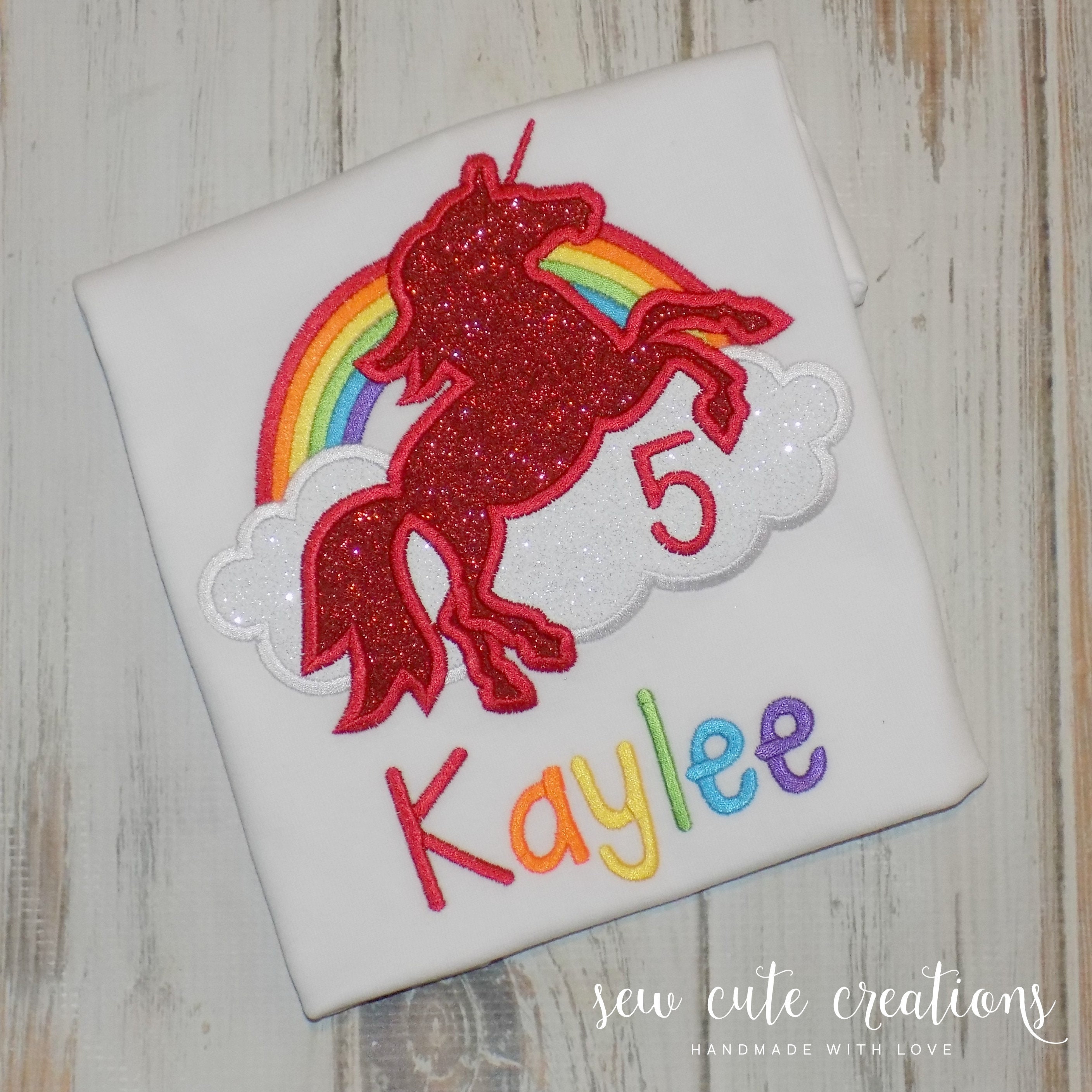 Rainbow Unicorn Birthday Shirt Rainbow Unicorn Birthday Etsy