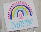 Rainbow birthday shirt, Rainbow birthday outfit, Over the Rainbow, 1st 2nd 3rd 4th 5th 6th 7th 8th 9th Birthday, Sew Cute Creations Il_170x135