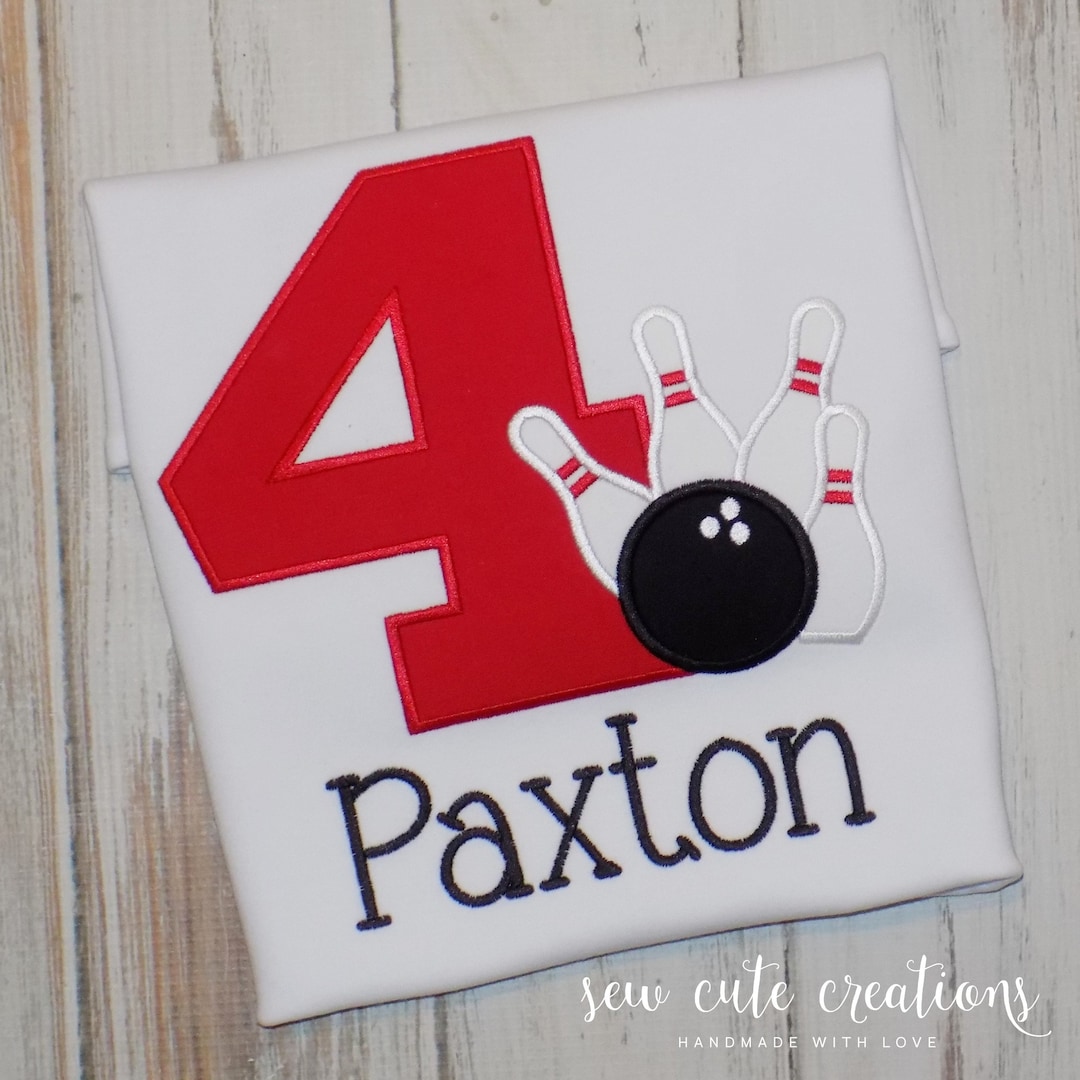 Bowling Birthday Shirt Boy Girl Bowling Party Outfit Bowling Etsy