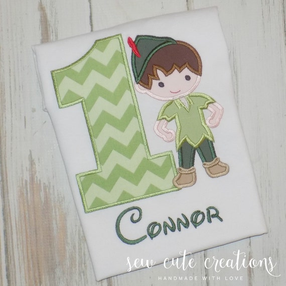 Peter Pan Birthday Shirt for boys or girls - Peter pan birthday outfit - Neverland Birthday - Disney Trip - Tinkerbell - Sew cute creations Il_570xn