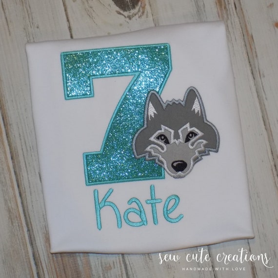 Wolf Birthday Shirt boy girl, Wolf birthday outfit, Woodland Animal, 3rd 4th 5th 6th birthday, 7th 8th 9th 10th birthday, Sew cute creations Il_570xn
