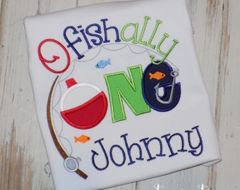 Ofishally One 1st birthday shirt, O "Fish" ally One shirt, O Fishally one, Fishing First birthday, Fishing party, Sew cute creations
