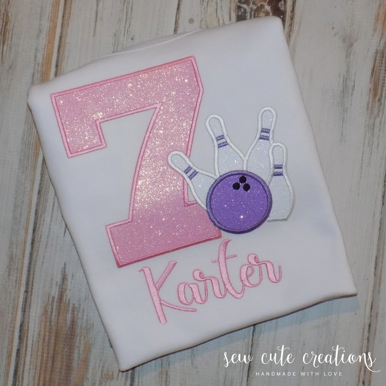 Bowling Birthday Shirt Boy Girl Bowling Party Outfit Bowling Etsy