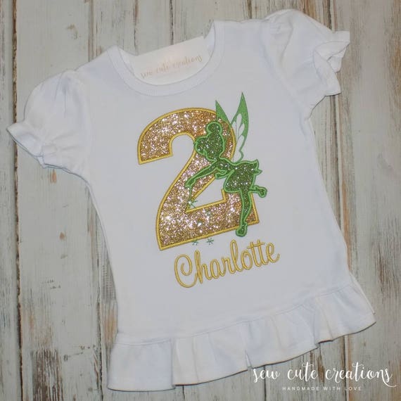 Tinkerbell Girl Birthday shirt Personalized - Tinkerbell outfit - Fairy Birthday shirt - Fairy outfit - Disney trip - Sew cute creations Il_570xn