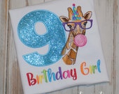 Giraffe Party Animal birthday shirt, Giraffe bubble outfit, Jungle Party Animal, 3rd 4th 5th 6th birthday, Sew Cute Creations Il_170x135