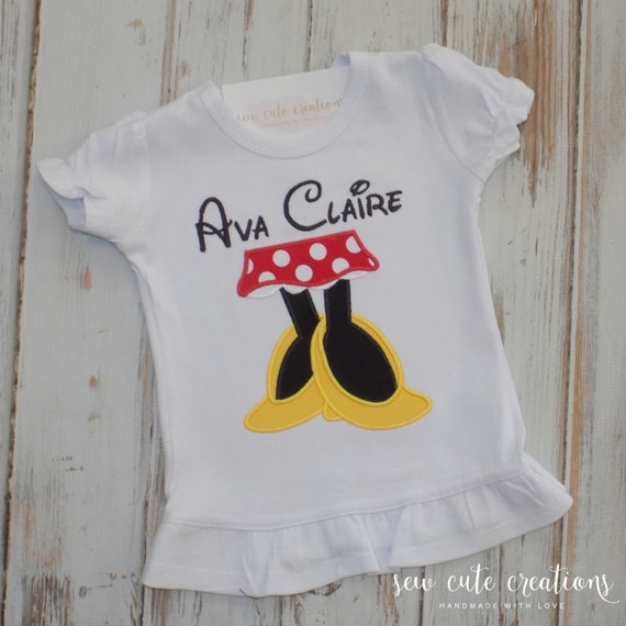 Minnie mouse birthday shirt - Minnie mouse Birthday outfit - Minnie mouse party shirt- Disney trip shirt outfit - sew cute creations Il_570xn
