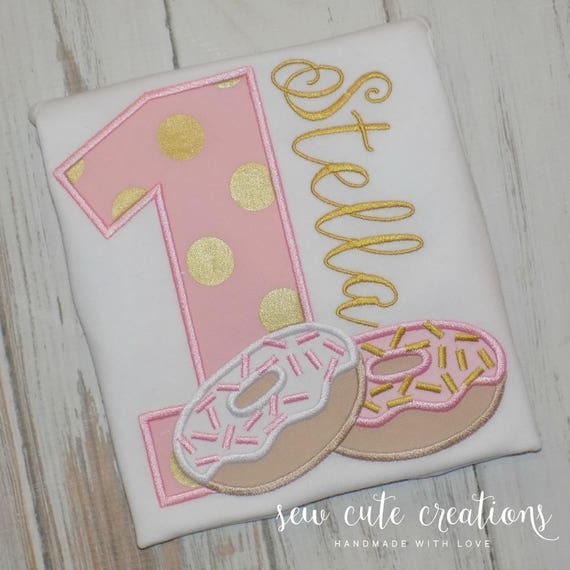 Donut Birthday shirt - Donut Birthday Outfit - Doughnut - Donut Grow up - 1st 2nd 3rd birthday - 4th 5th 6th birthday - Sew Cute Creations Il_570xn