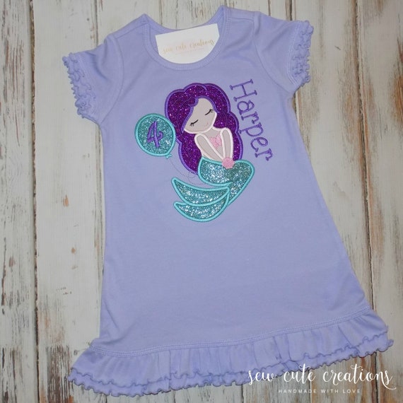 Mermaid Birthday Dress - Mermaid outfit - Ariel Birthday - Ariel outfit - Under the sea - Birthday outfit - Sew cute creations Il_570xn