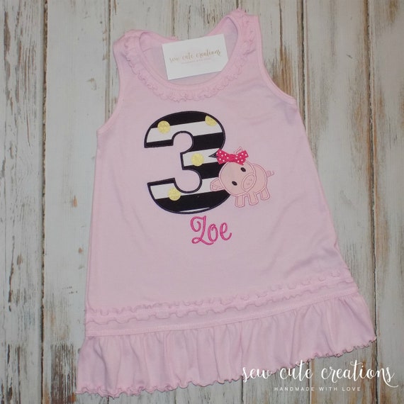 Pig Birthday dress Personalized - Pig birthday outfit - Farm Birthday - 1st 2nd 3rd 4th birthday - Sew cute creations Il_570xn