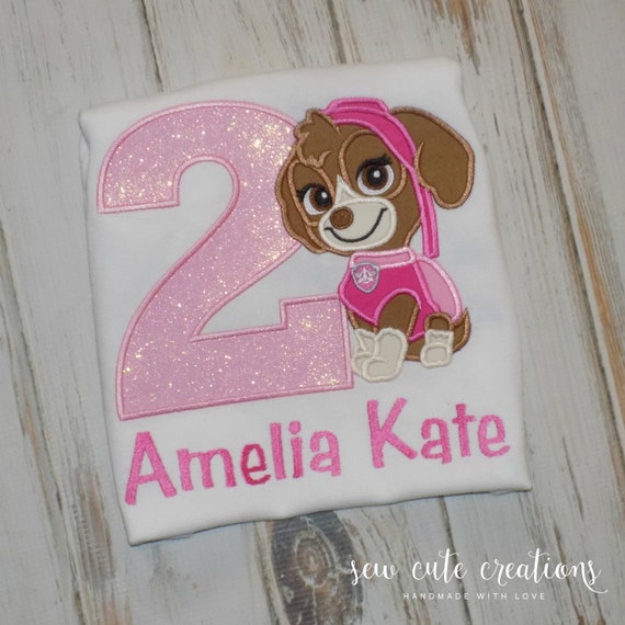 Skye Paw Patrol Birthday shirt Personalized - Skye Birthday outfit - Girl Paw Patrol birthday outfit - sew cute creations Il_570xn