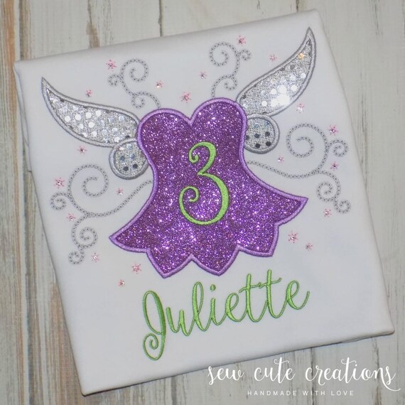 Tinkerbell Girl Birthday shirt - Tinkerbell outfit - Fairy Birthday outfit - Fairy Wings - Disney trip - Sew cute creations Il_570xn