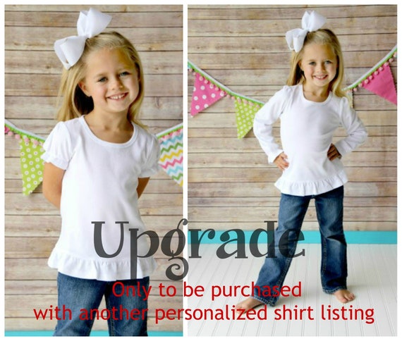 UPGRADE ONLY!! Upgrade any custom shirt listing to a Ruffle Shirt Style - ONLY Purchase with a custom shirt listing! Il_570xn