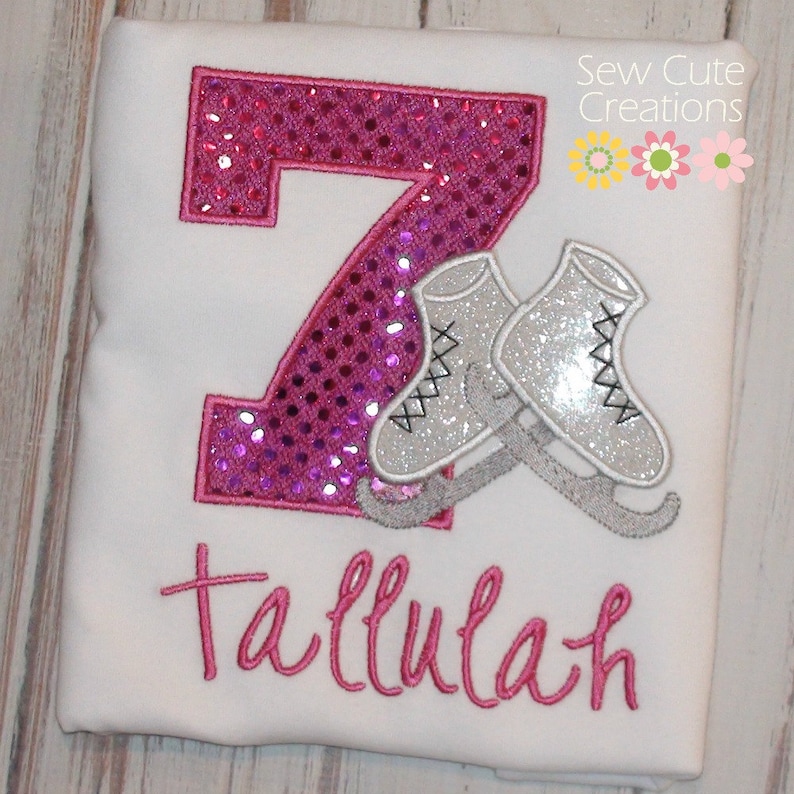 Ice Skate Birthday Shirt Ice Skate Birthday Outfit Ice Etsy