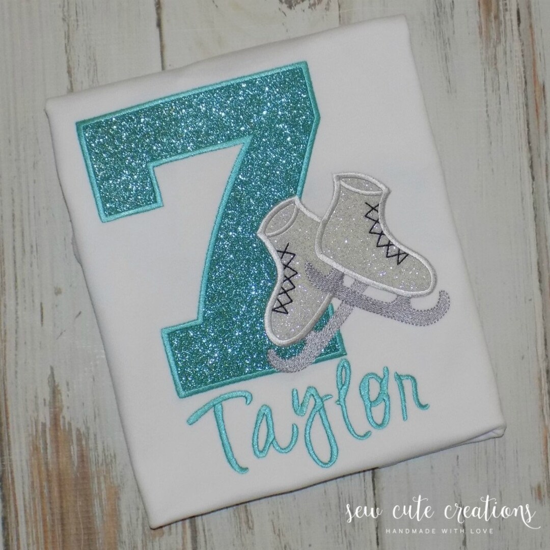 Ice Skate Birthday Shirt, Ice Skate Party Outfit, Skating Party, 4th