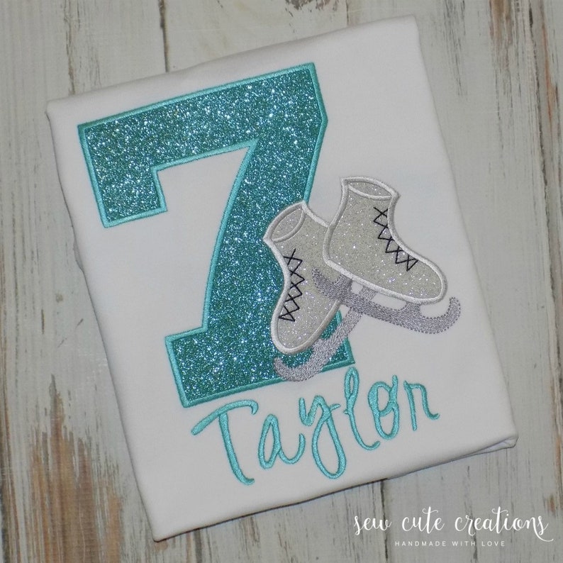 Ice Skate Birthday Shirt Ice Skate Party Outfit Ice Skating Etsy