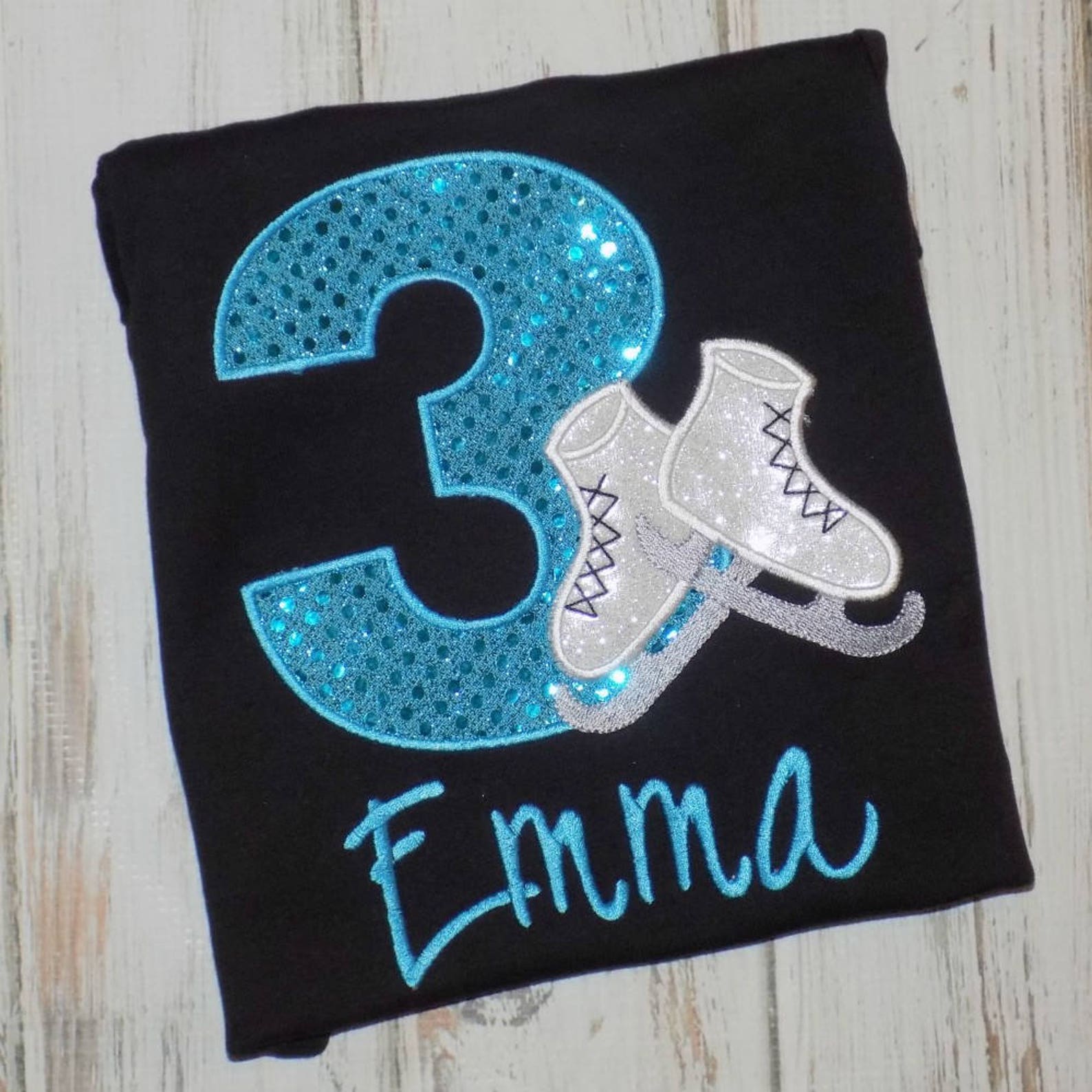 Ice Skate Birthday Shirt Ice Skate Party Outfit Ice Skating Etsy