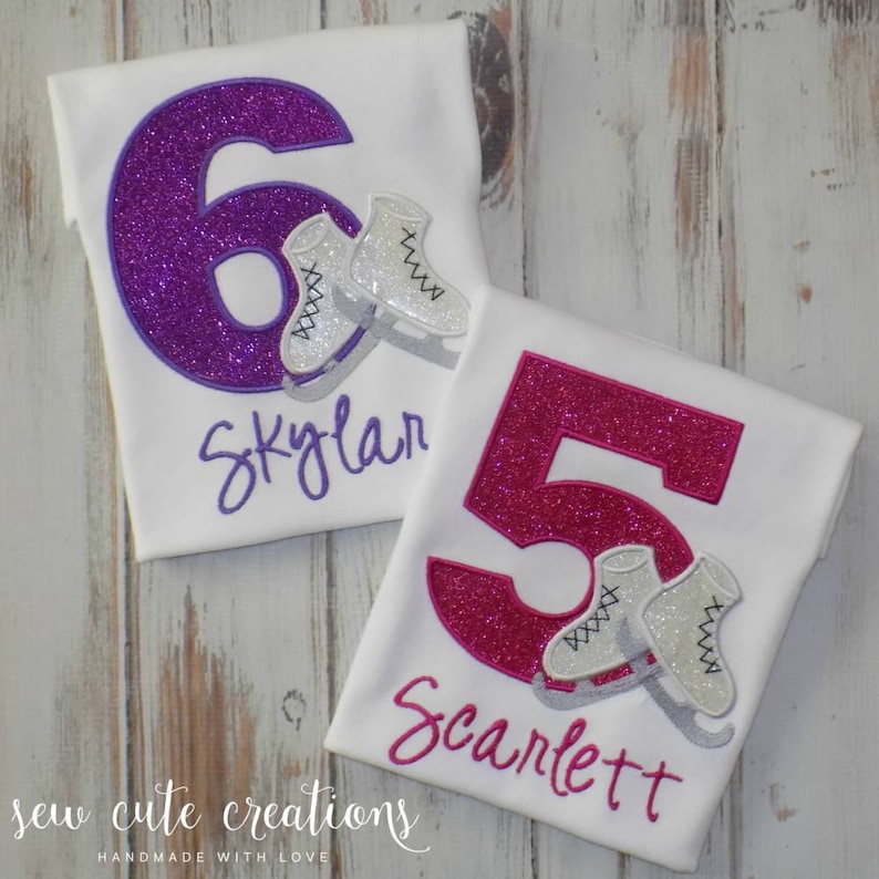 Ice Skate Birthday Shirt Ice Skate Party Outfit Ice Skating Etsy