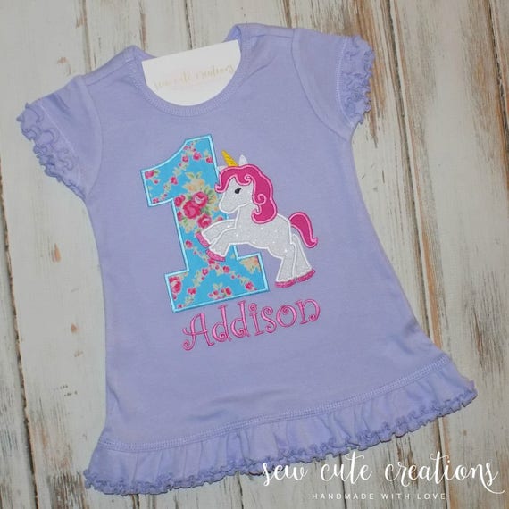 Unicorn birthday dress - Rainbow Unicorn birthday outfit - Glitter Unicorn - Unicorn party - Sew Cute Creations Il_570xn