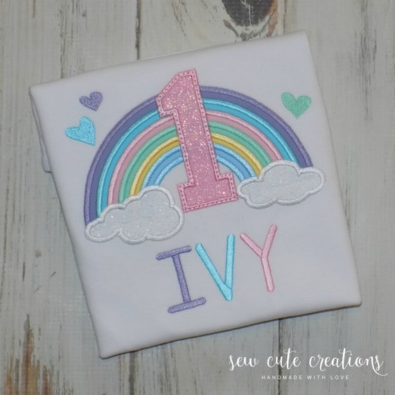 Rainbow birthday shirt - Rainbow birthday outfit - Over the Rainbow party - Wizard of Oz - Sew Cute Creations Il_570xn