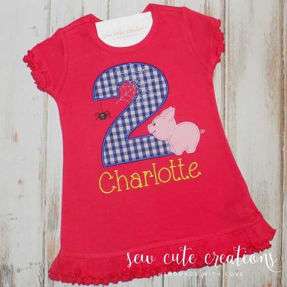 Charlotte's Web Birthday Dress - Charlotte's Web outfit - Charlotte Wilbur Dress - Spider pig dress - Sew cute creations Il_570xn