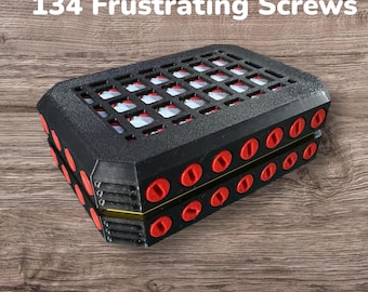 Annoying 134-Bolt Gift Box: 3D-Printed Puzzle Box