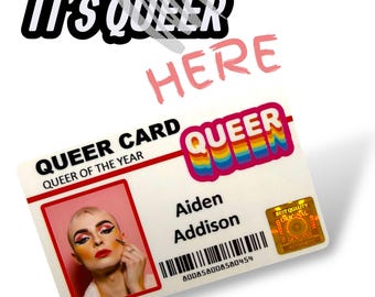 NEW Personalized Queer Card: Queer of the Year LGBTQ+ (Digital Wallet Option)